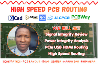 design high speed mutilayer pcb ddr pcie usb routing stackup dfm gerber bom