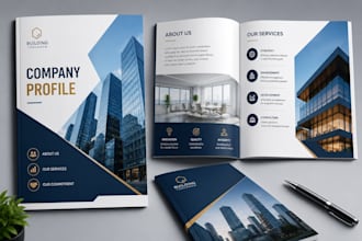design professional company profile, corporate brochure and business booklet