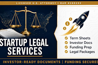 prepare strategic startup funding negotiation and legal documents