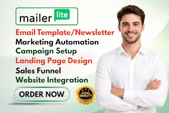 mailerlite automation, landing page, mailerlite email marketing and campaigns