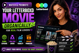 watch  and promote your letterboxd movie organically for real film lovers