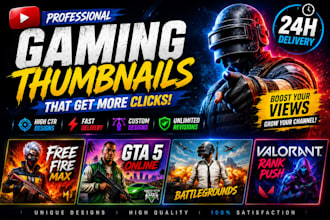 create eye catching gaming youtube thumbnails that boost CTR