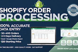 do shopify order processing and data entry fast