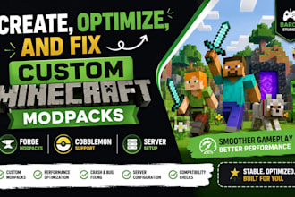 create, optimize, and fix custom minecraft modpacks forge, cobblemon, server
