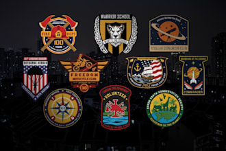 design vintage, patch, military tactical, badge logo
