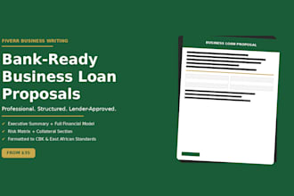 write a business loan proposal for your sme