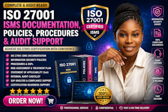 write iso 27001 isms documentation, policies, procedures and audit support