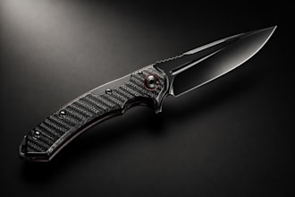design a custom knife cad model with laser engraving layouts for prototyping