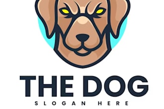 make a professional dog logo for pet and animal service