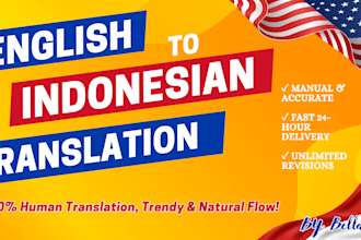 translate english to trendy or casually indonesian