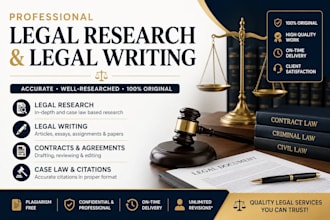 do legal research, legal drafting, and case law summary