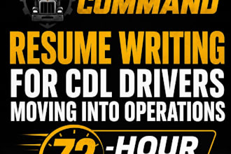 rewrite your cdl truck driver resume for a move into operations management