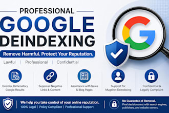 deindex defamatory google results, negative links, news articles and mugshots