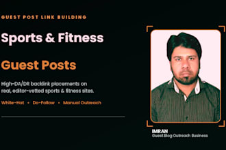 place your guest post on sports and fitness niche blogs