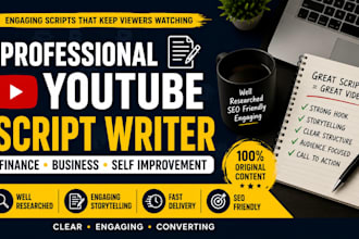 professional youtube script writing for finance and business