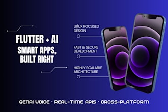 build custom flutter mobile app with real time ai integration