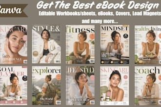 design editable canva ebooks workbooks pdf lead magnets freebies for email list