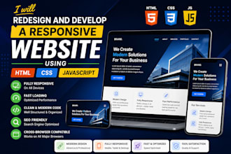 redesign and develop a responsive website