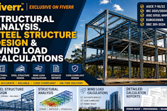 do structural analysis, steel structure design and wind load calculations