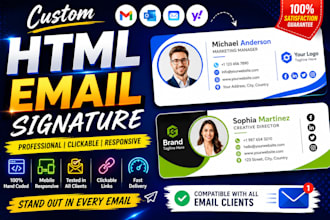 create a clickable HTML email signature for gmail, outlook and apple mail