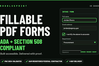 create fillable PDF form that is ada section 508 compliant