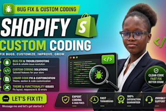 be shopify developer shopify expert fix shopify code do shopify liquid code