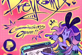 create rendered digital character art commissions