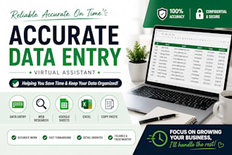 do accurate data entry, web research, copy paste, and google sheets tasks