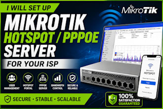 set up mikrotik hotspot and pppoe server for your isp network