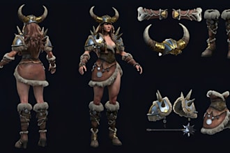 create stylized 3d brand mascots low poly game characters, game ready 3d assets