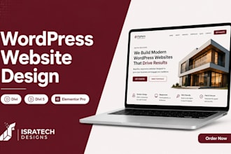 design wordpress website divi elementor pro landing page divi builder expert