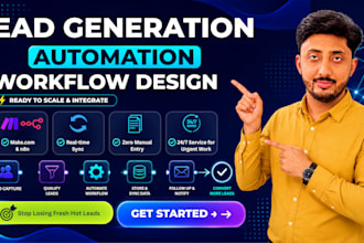 build automated lead generation pipelines via make com or n8n