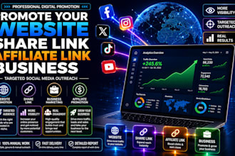 promote your website, share link, affiliate link, and business