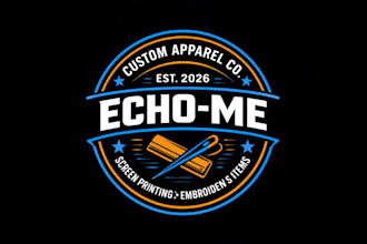 do vector screen printing and digitizing embroidery logo