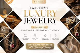 create luxury jewelry ai images for product photography and ads