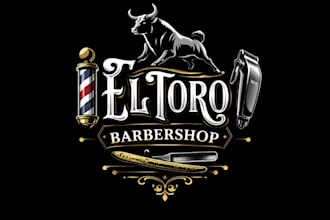 outstanding barber shop, barber, spa and beauty salon logo