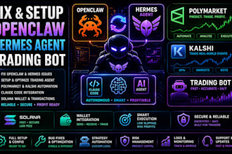 fix setup openclaw hermes agent trading polymarket bot claude code solana kalshi