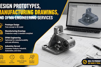 prototype design manufacturing drawings dfma engineering