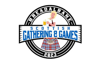 design broad scottish gathering games logo