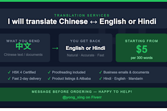 translate chinese to english or hindi accurately