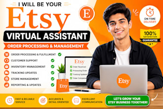 manage your etsy orders and provide virtual assistant services