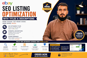 do ebay SEO listing optimization with titles and description, ebay lister