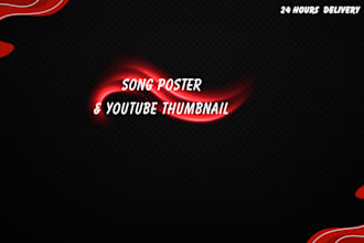 design youtube song banner, thumbnail and poster in canva