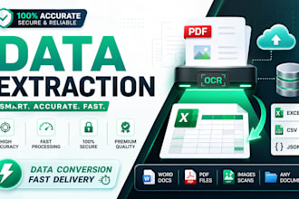 extract data from PDF, images, excel and scanned documents