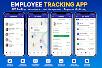 develop employee tracking app with gps, attendance and job management