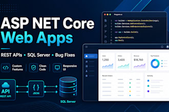build an asp net core web application and rest API