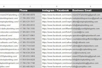 do manual b2b lead generation, web research, and clean data entry