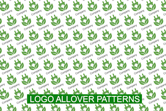 design seamless all over logo patterns for your brand