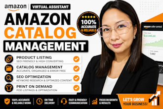 manage amazon catalogs and optimize print on demand listings