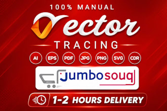 do manually redraw and vectorize your logo or image tracing